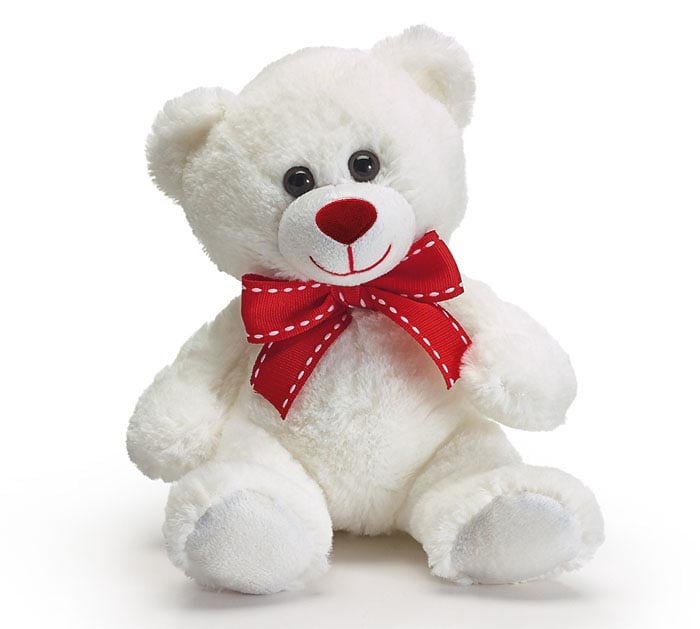 White Plush 7 inch Bear (Local delivery only)